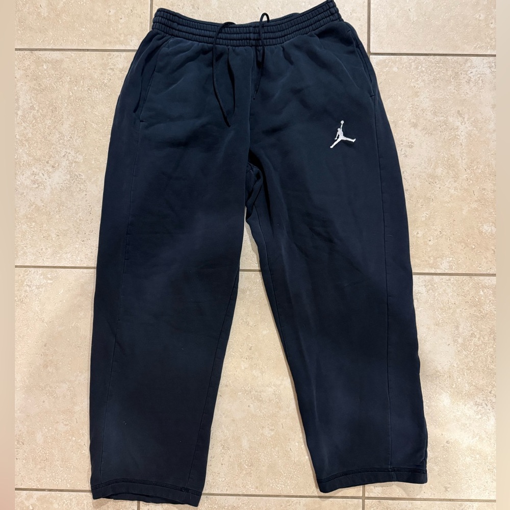 Jordan Black Sweatpants with White Logo